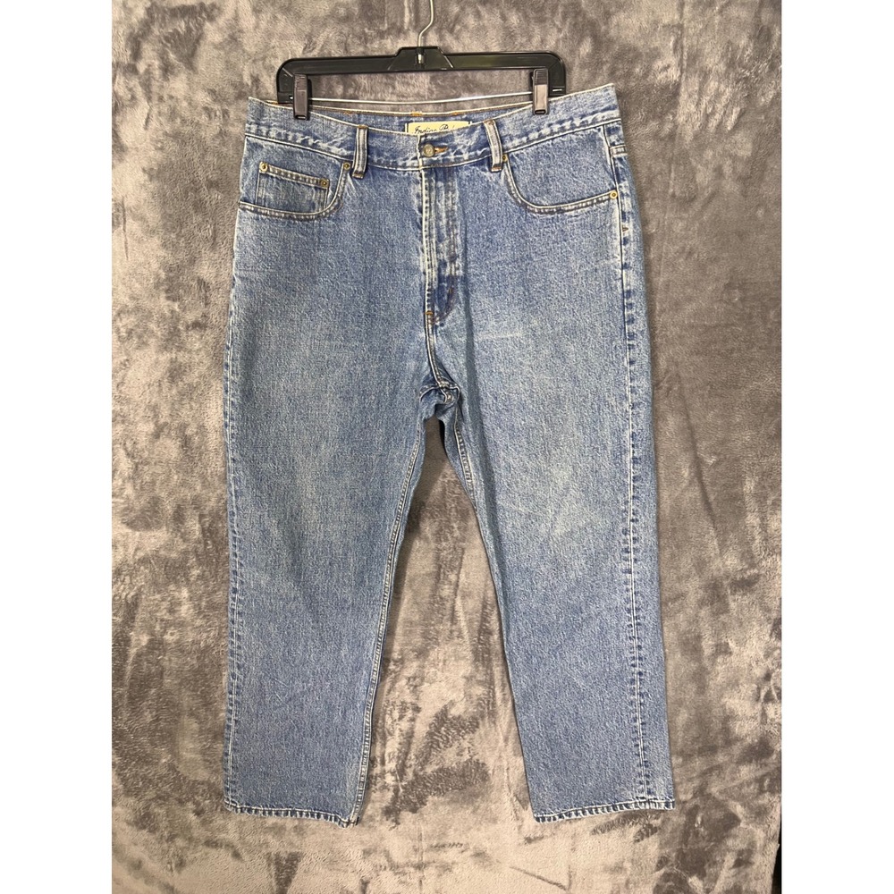 Indigo Palms Mens Straight Leg Blue Denim Jeans Medium Wash Size 35x30.5